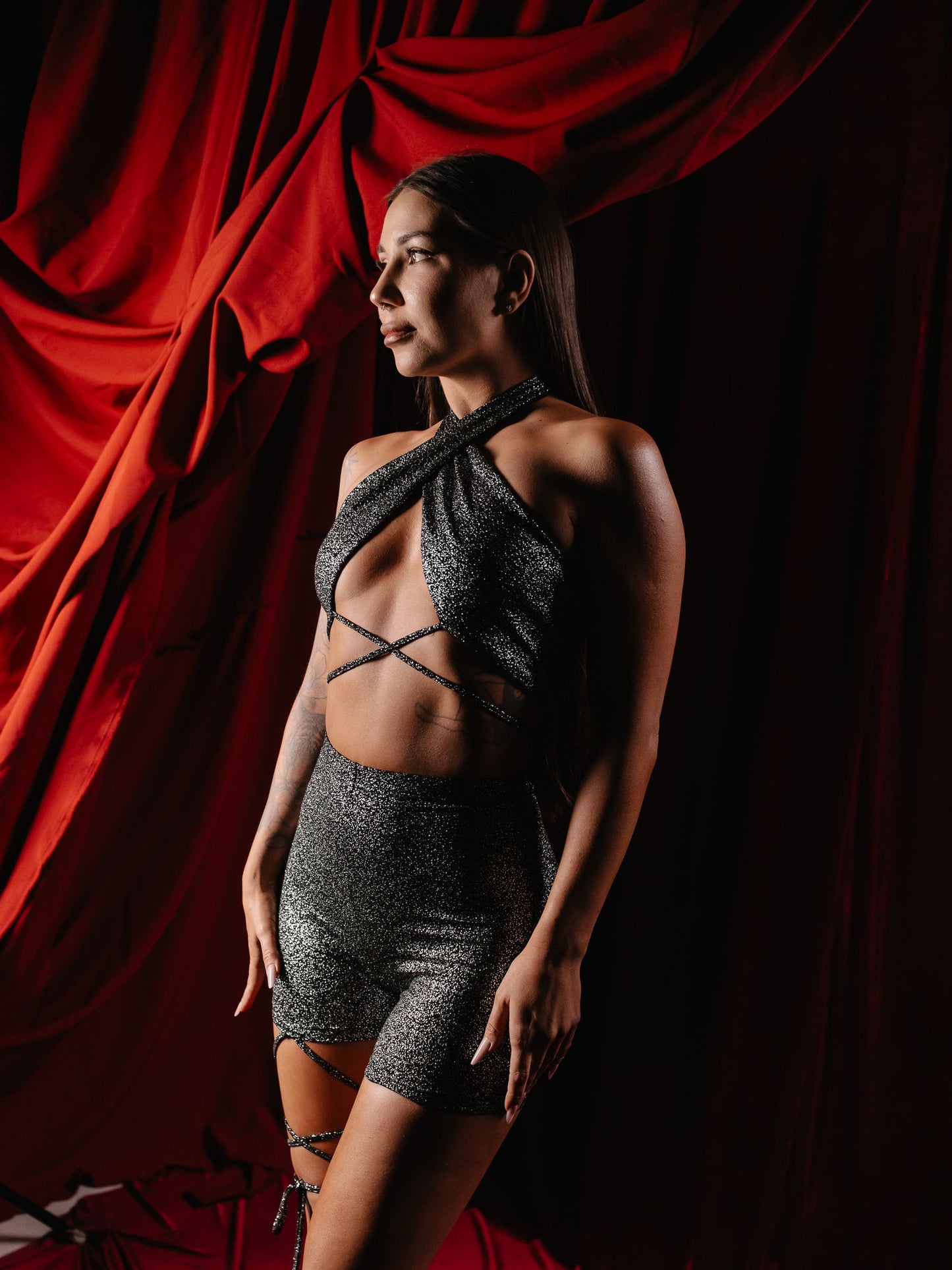 POLERINA - Bottom Freiya Black Silver