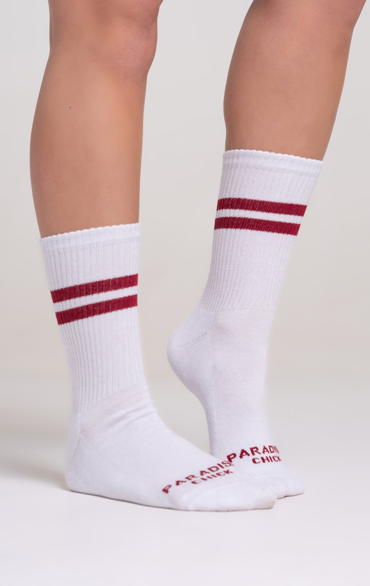PARADISE CHICK - Socks White & Burgundy