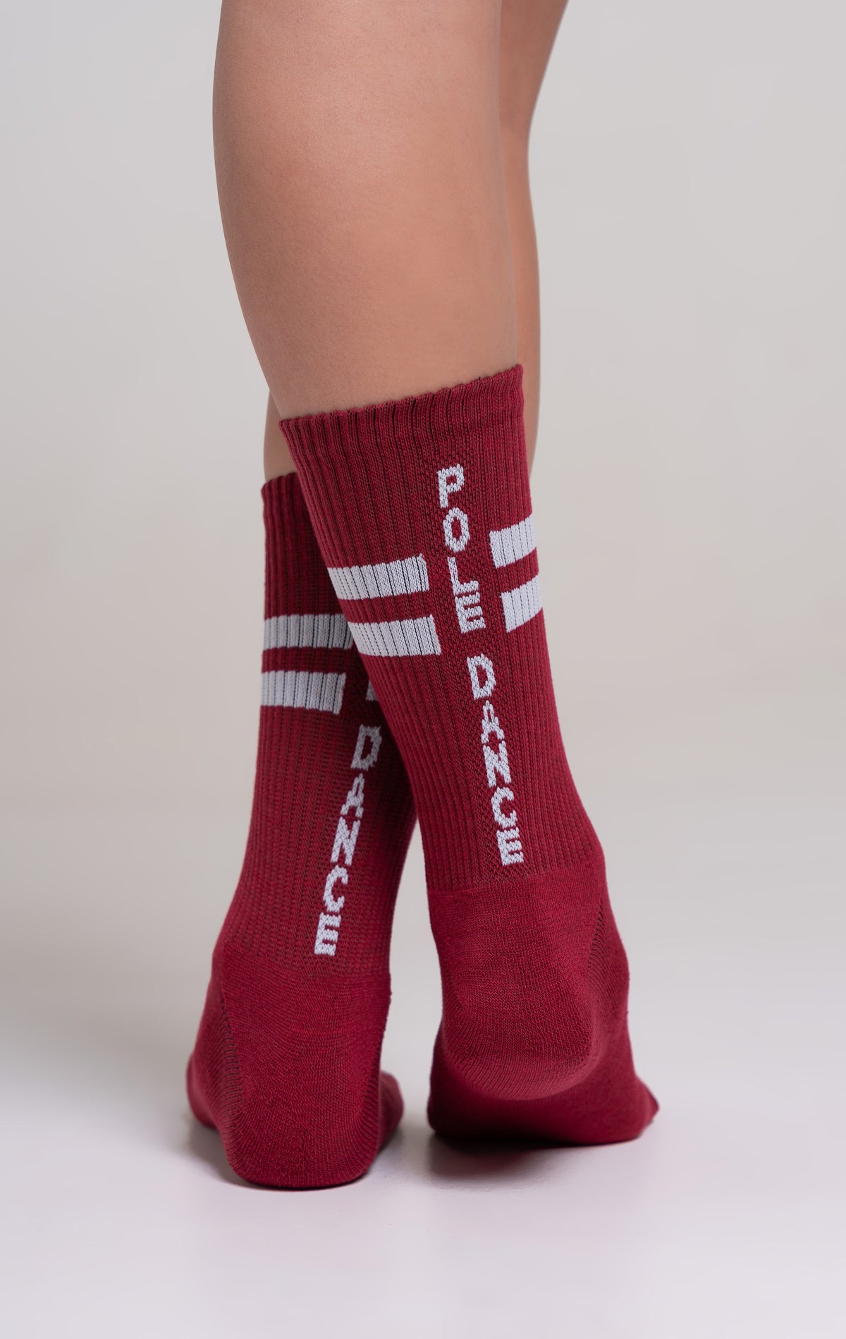 PARADISE CHICK - Socks Burgundy, white letter