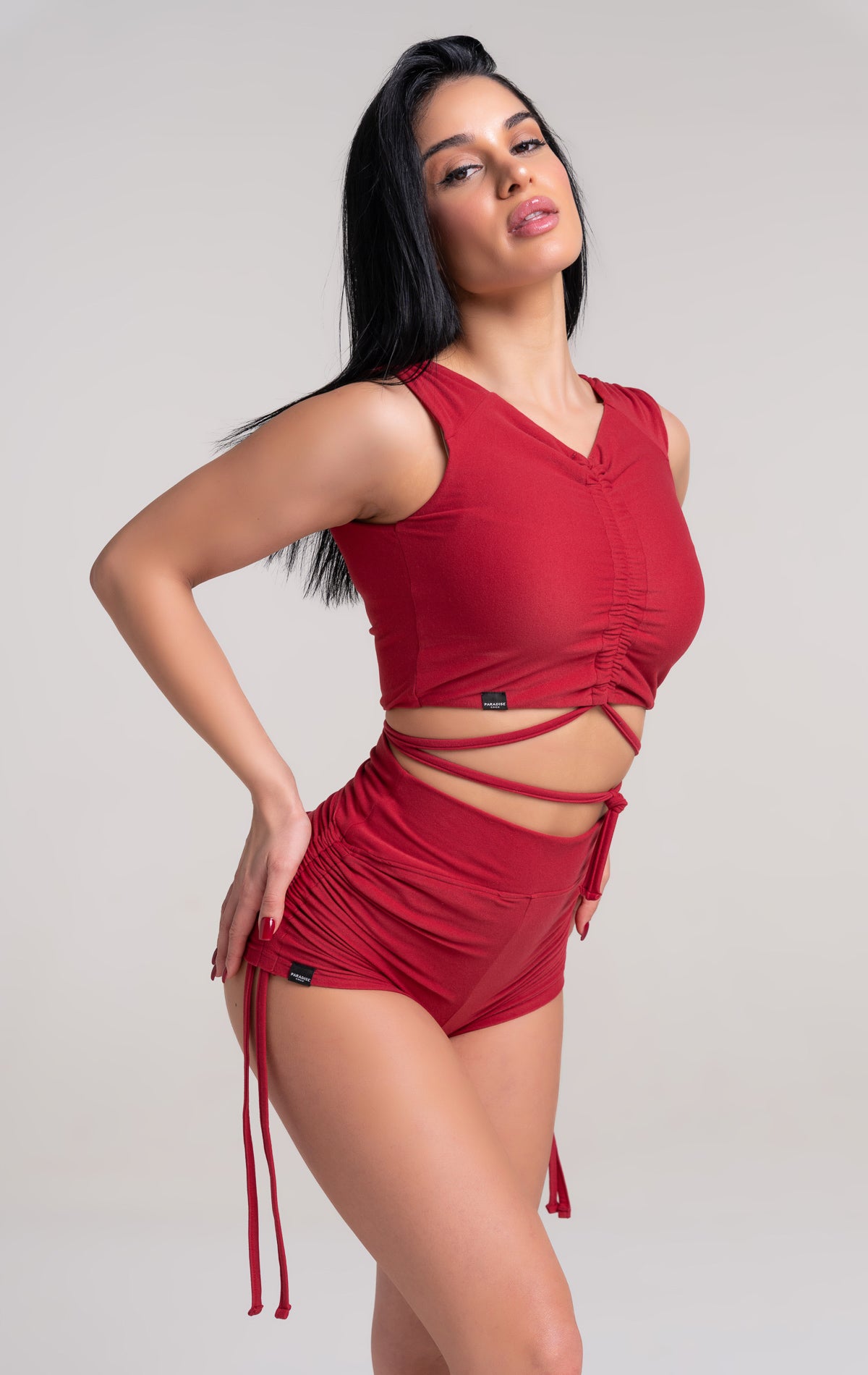 PARADISE CHICK - Cozy Top Burgundi