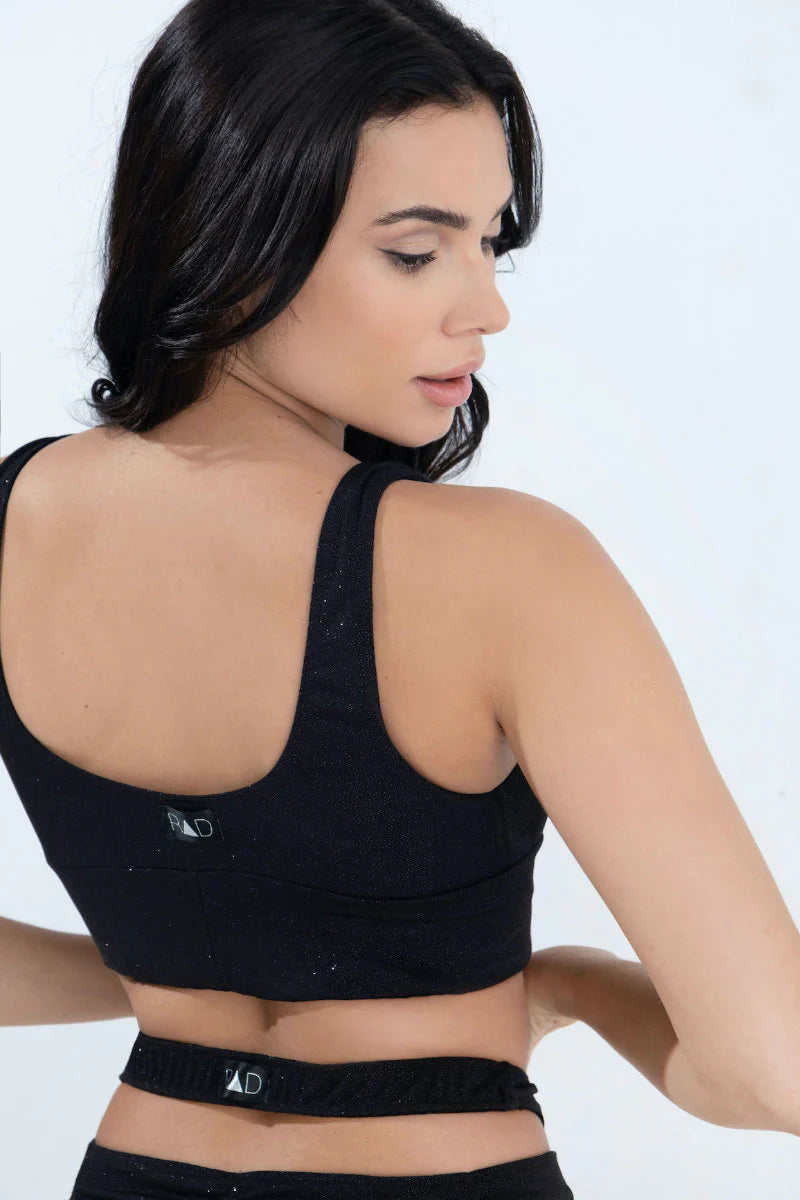 RAD XX Glitzertop Schwarz
