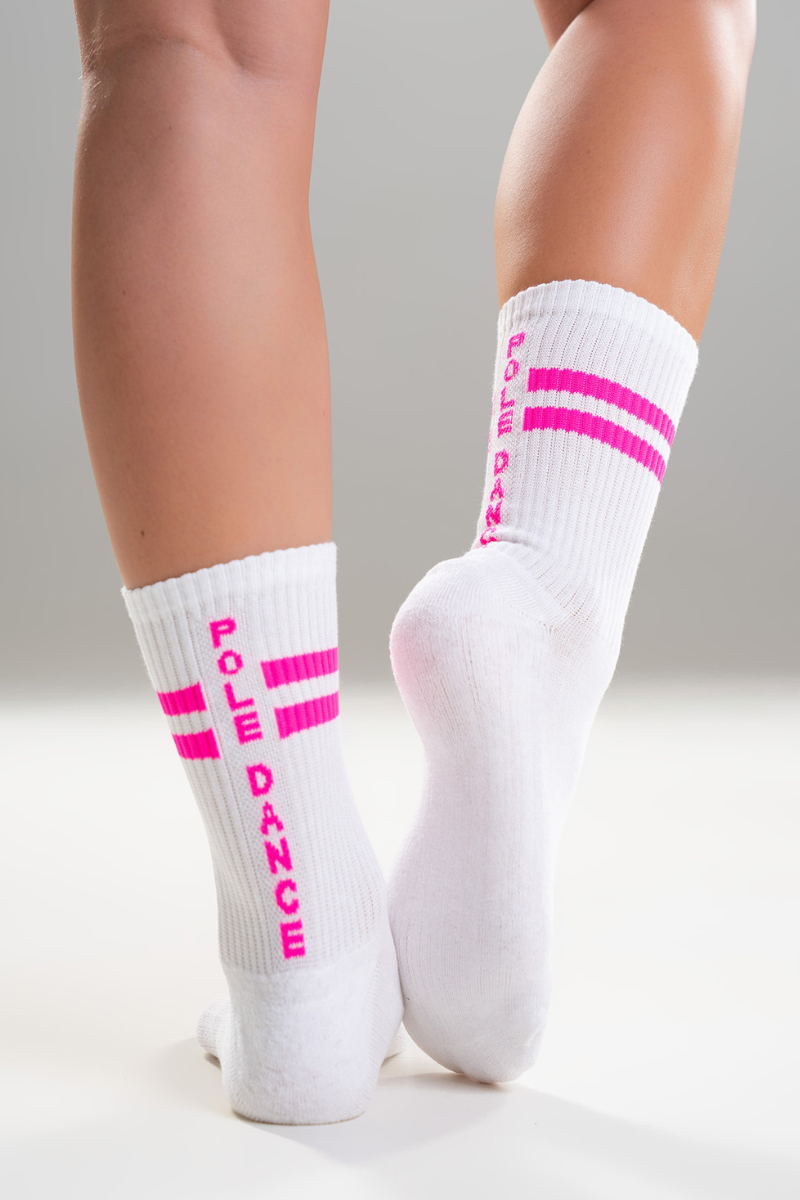 PARADISE CHICK SUPREME POLE DANCE SOCKS - NEON PINK