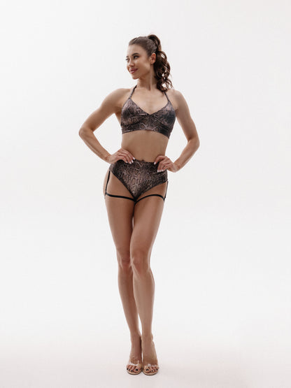 Polerina - Anaconda Bottom bikini (with removable garter)