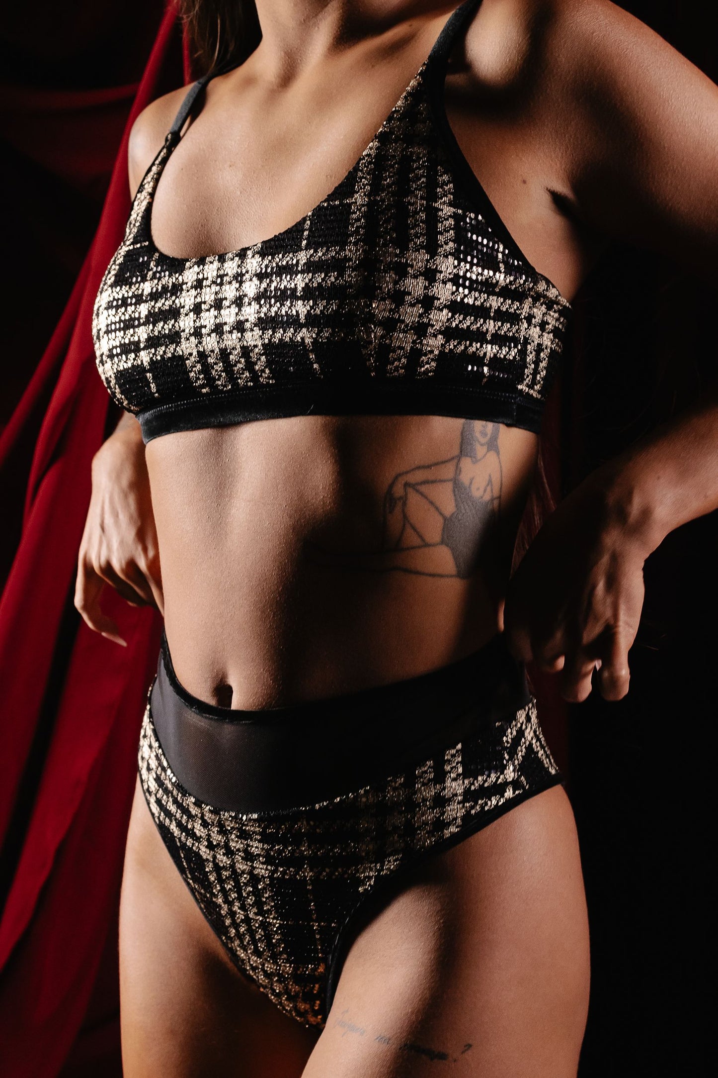 POLERINA - Top Gold Plaid