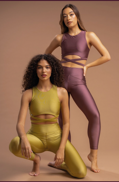 Paradise Chick - Gigi Active Leggings Maroon