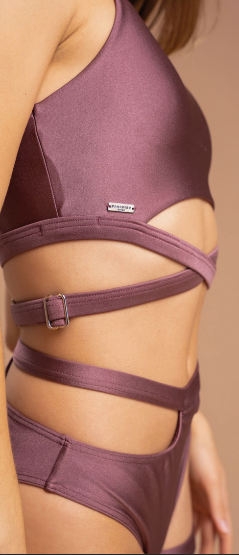 Paradise Chick - Miami High Waist Garter Short Mocha