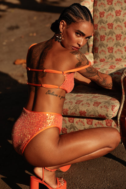 Rolling - Vento Orange Sequin Bottom