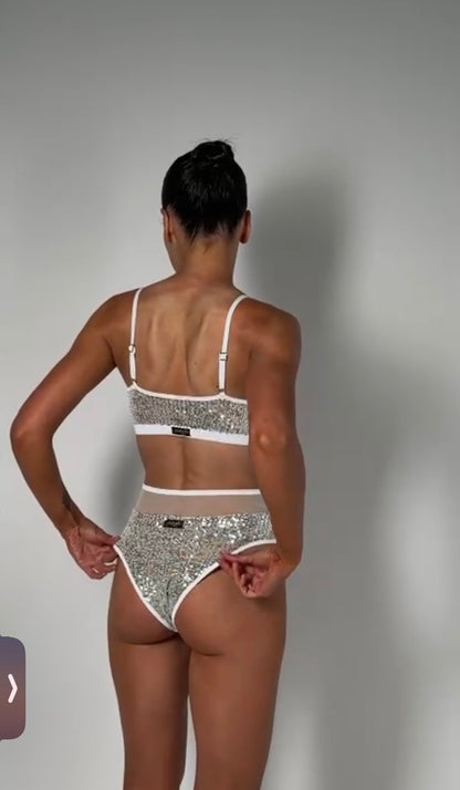 Polerina - Nixa sequin bottom argenté