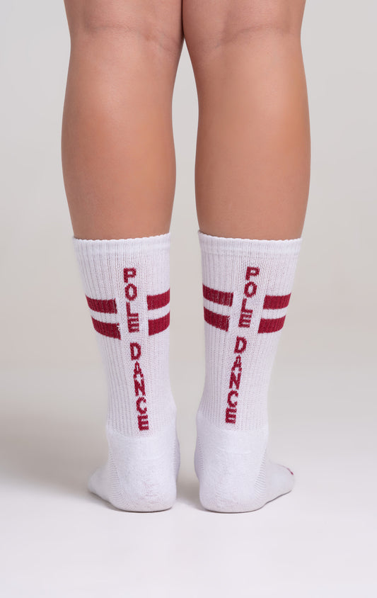 PARADISE CHICK - Socks White & Burgundy