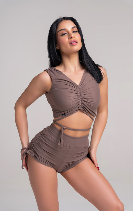 PARADISE CHICK - Cozy Top Brown