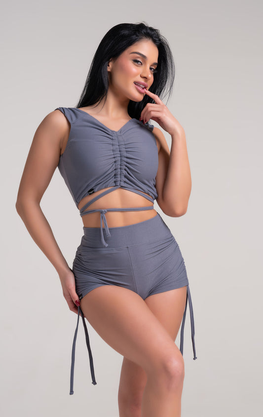 PARADISE CHICK - Cozy Top Grey