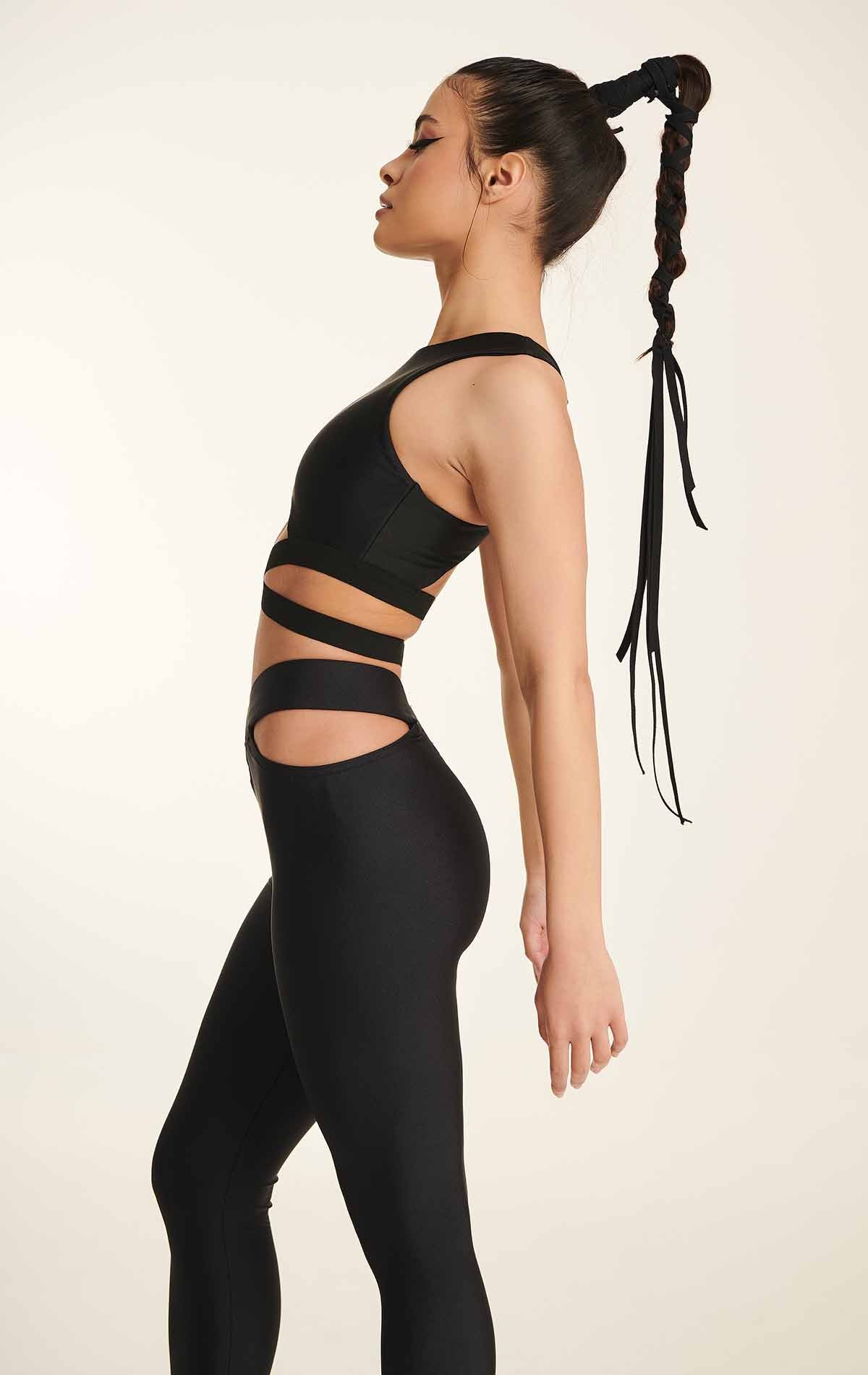 PARADISE CHICK ICONIC WRAP TOP - BLACK