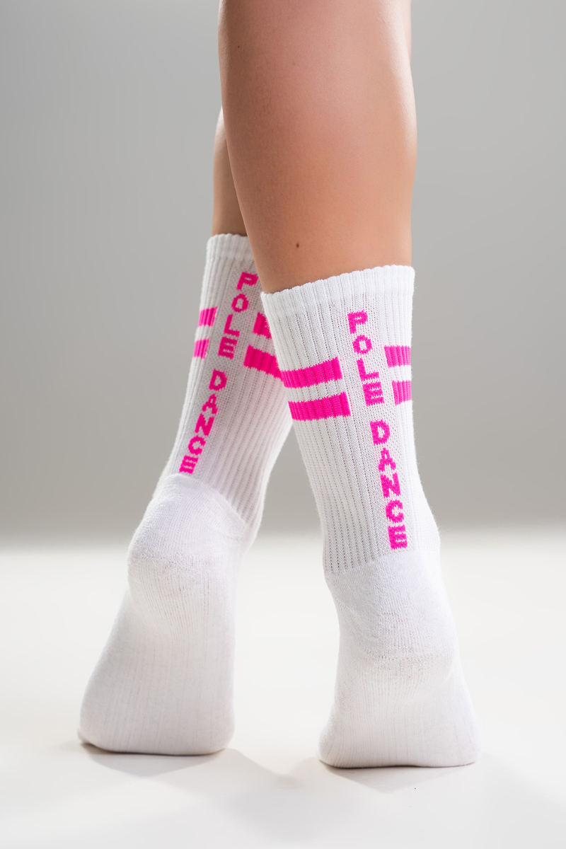 PARADISE CHICK SUPREME POLE DANCE SOCKS - NEON PINK