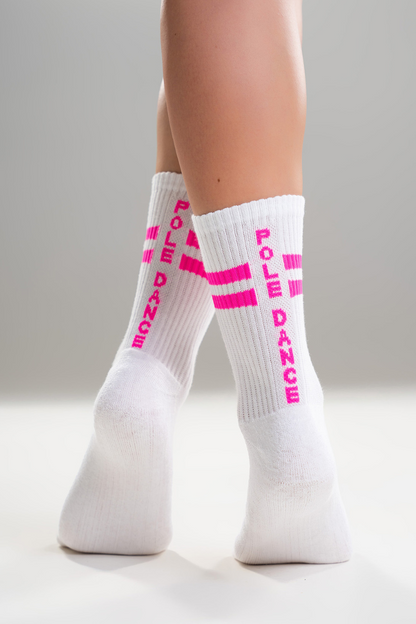 PARADISE CHICK SUPREME POLE DANCE SOCKS - NEON PINK