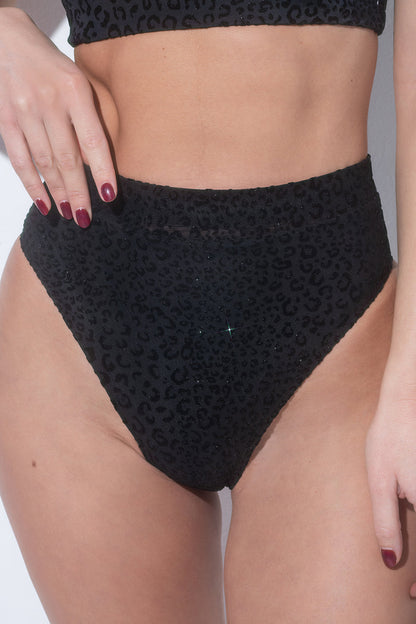 RAD BAHARI LEOPARD SHORTS – SCHWARZER GLITZER