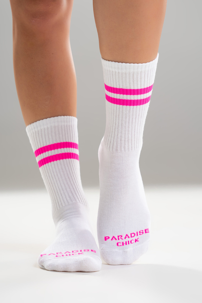 PARADISE CHICK SUPREME POLE DANCE SOCKS - NEON PINK