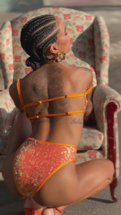 Rolling - Vento Orange Sequin Bottom