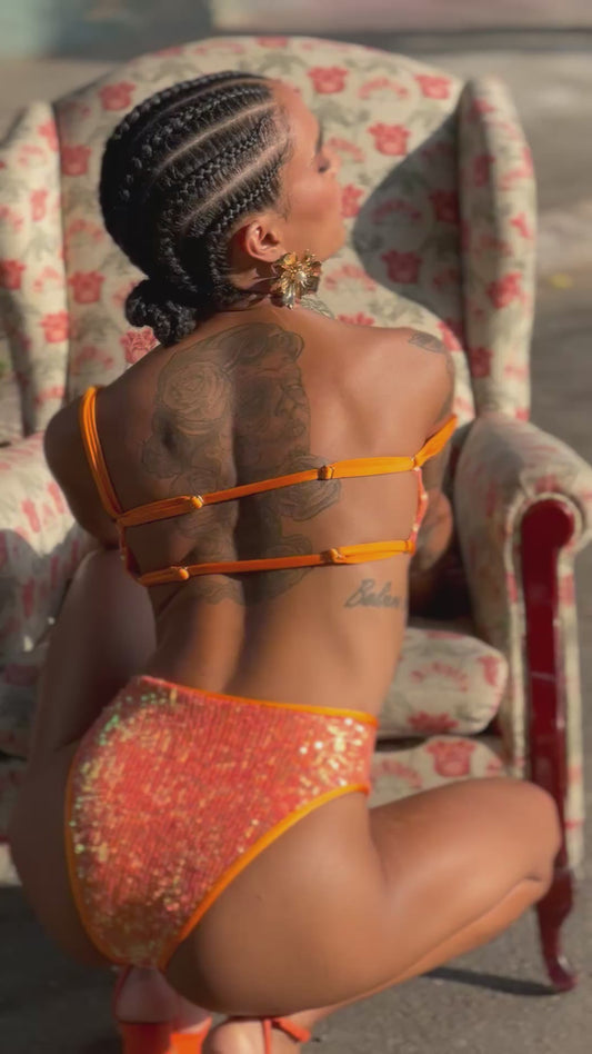 Rolling - Vento Orange Sequin Bottom